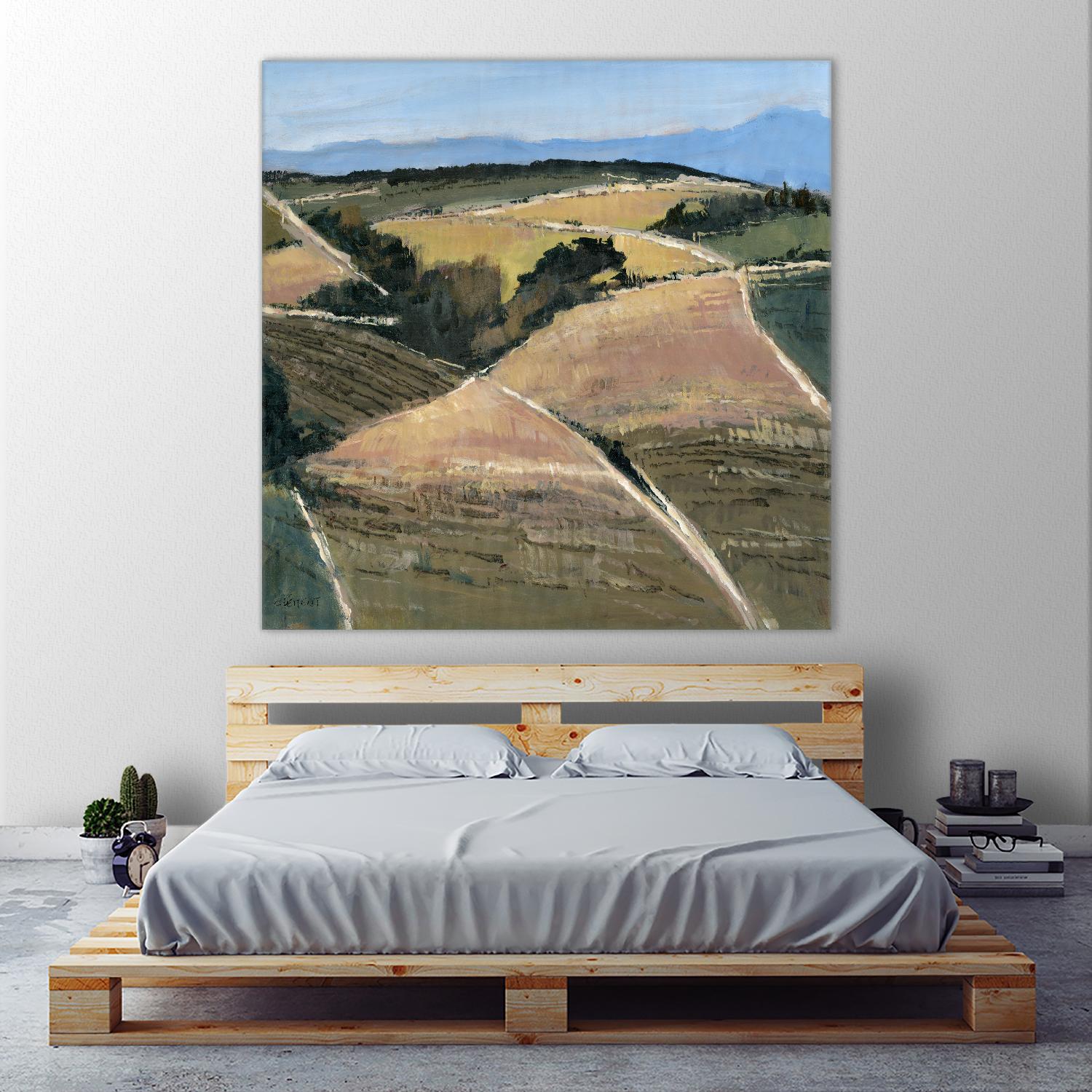 Serene Landscape 9 by Jacques Clement on GIANT ART - pink landscape champs