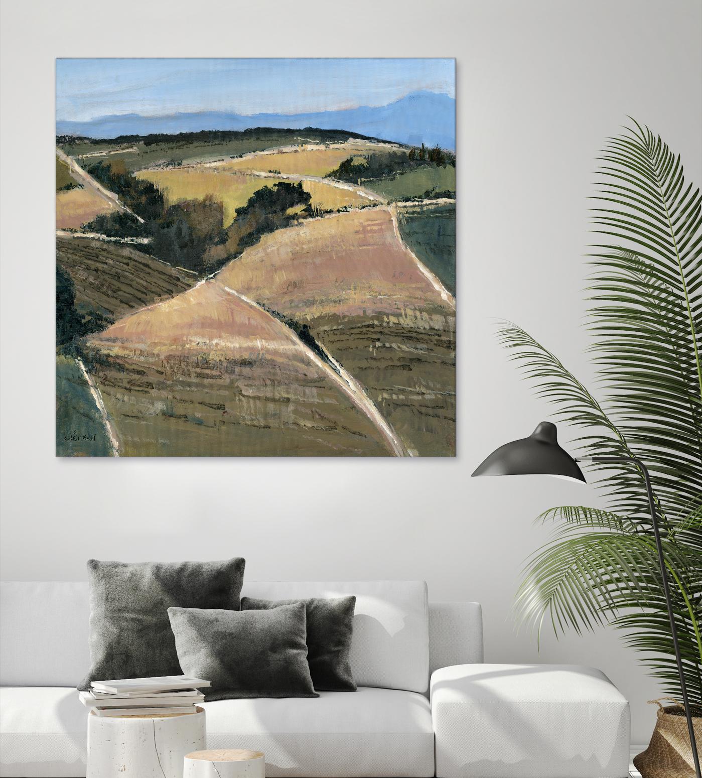 Serene Landscape 9 by Jacques Clement on GIANT ART - pink landscape champs