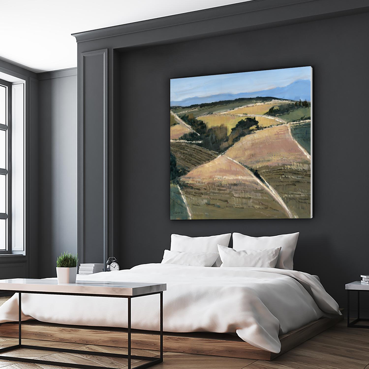 Serene Landscape 9 by Jacques Clement on GIANT ART - pink landscape champs