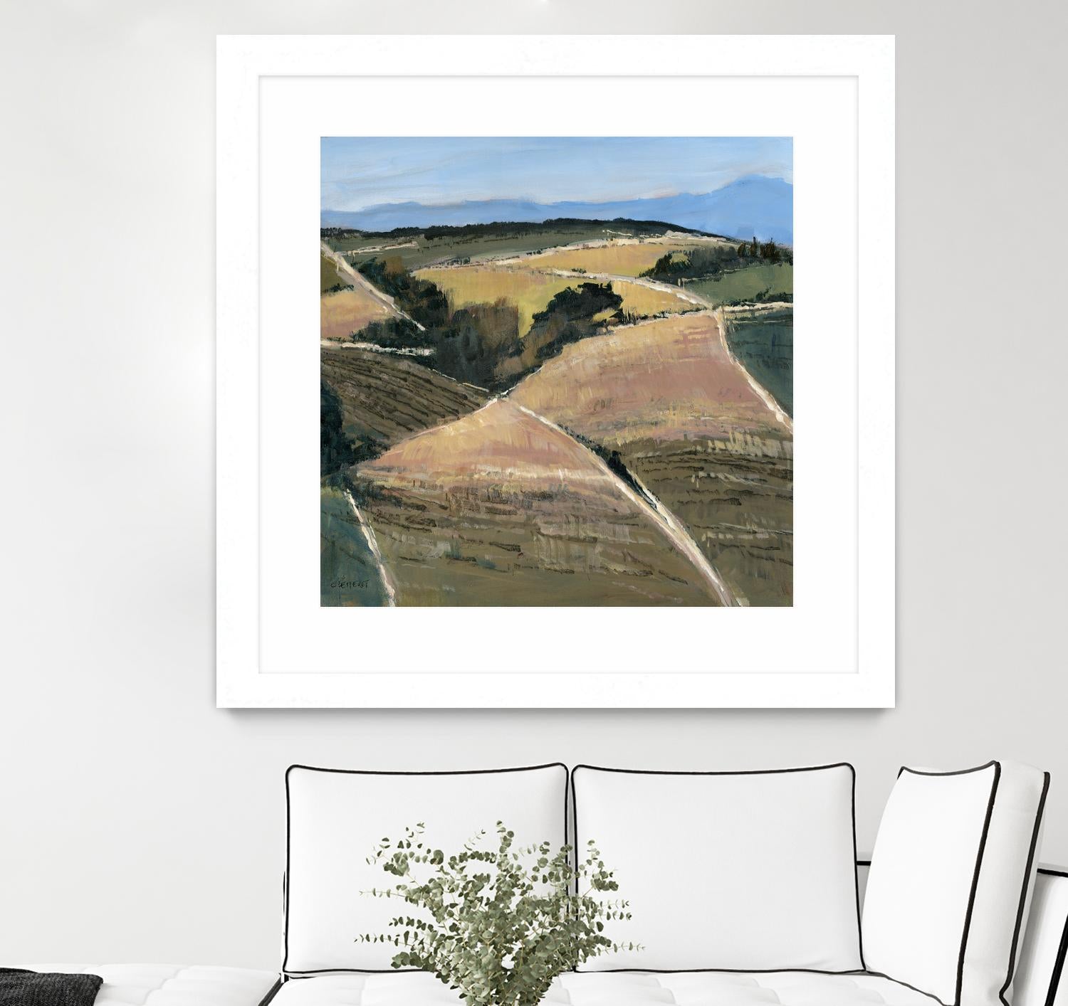 Serene Landscape 9 by Jacques Clement on GIANT ART - pink landscape champs