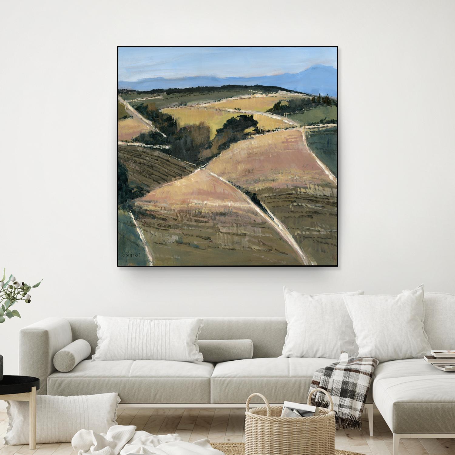 Serene Landscape 9 by Jacques Clement on GIANT ART - pink landscape champs