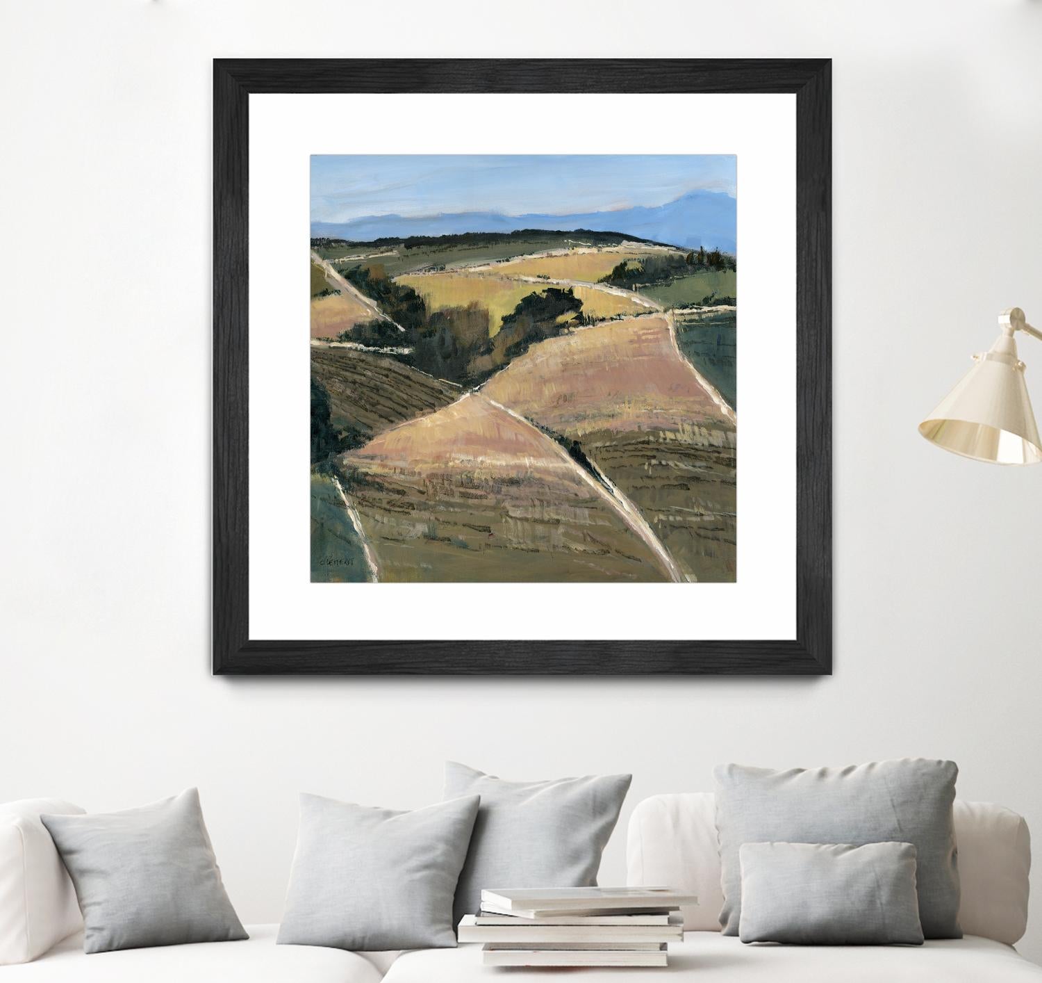 Serene Landscape 9 by Jacques Clement on GIANT ART - pink landscape champs