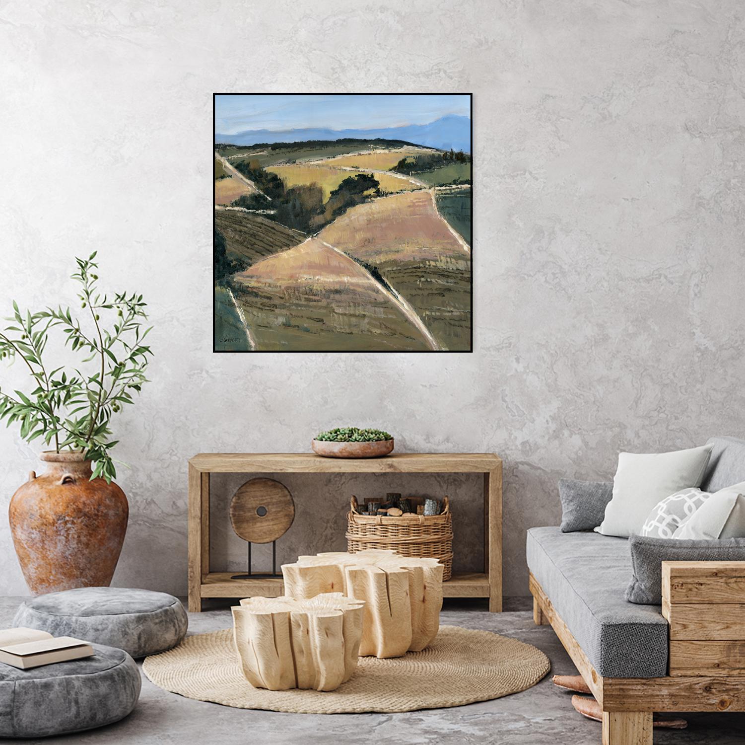 Serene Landscape 9 by Jacques Clement on GIANT ART - pink landscape champs