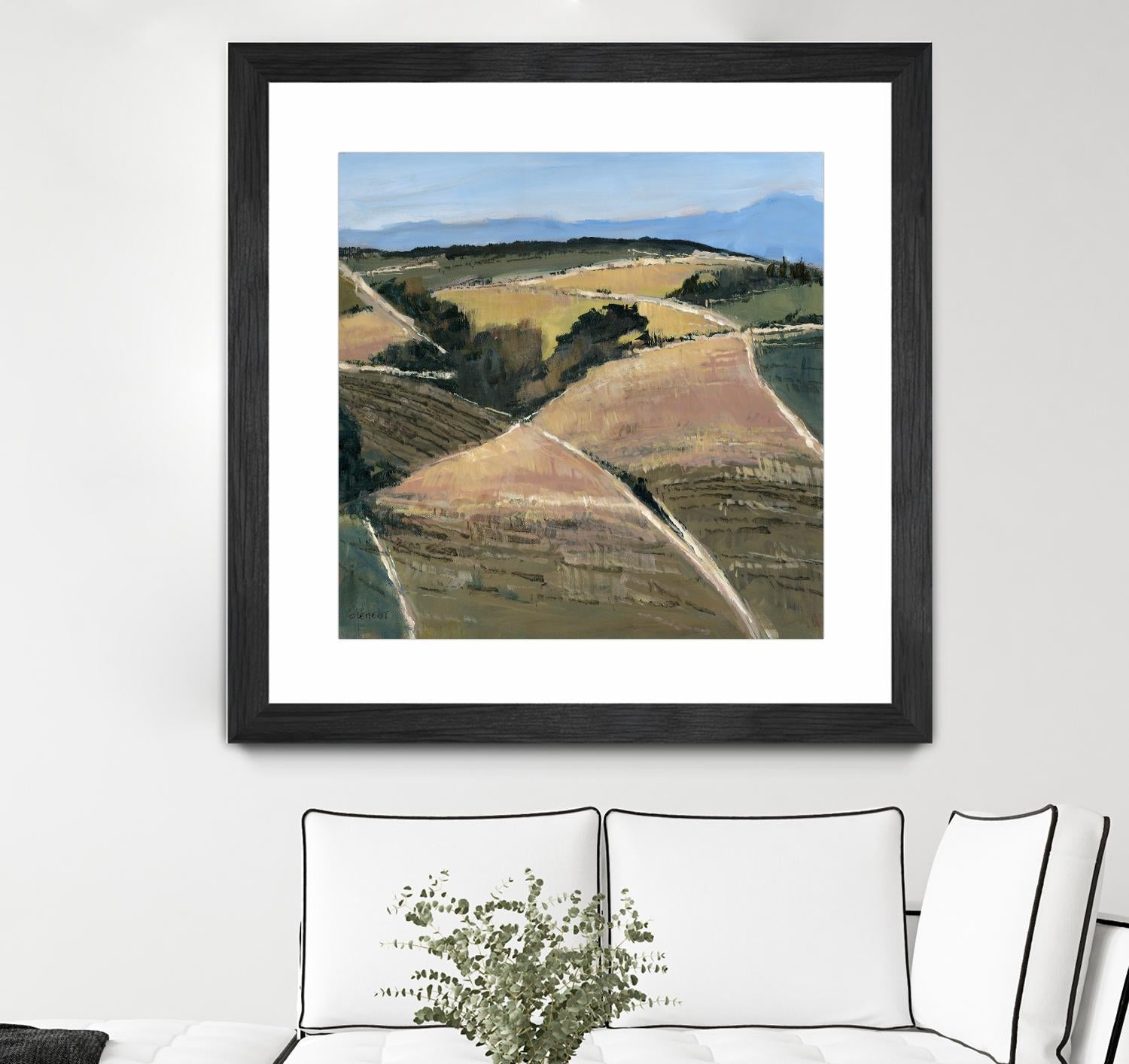 Serene Landscape 9 by Jacques Clement on GIANT ART - pink landscape champs