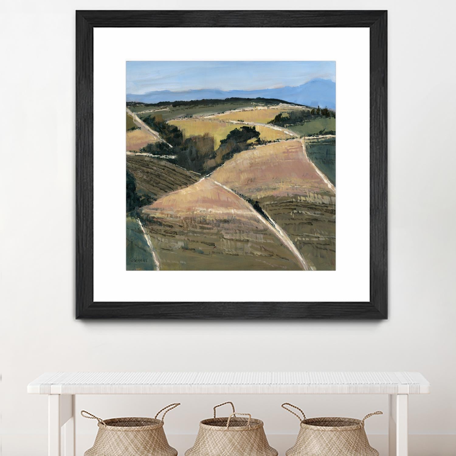 Serene Landscape 9 by Jacques Clement on GIANT ART - pink landscape champs