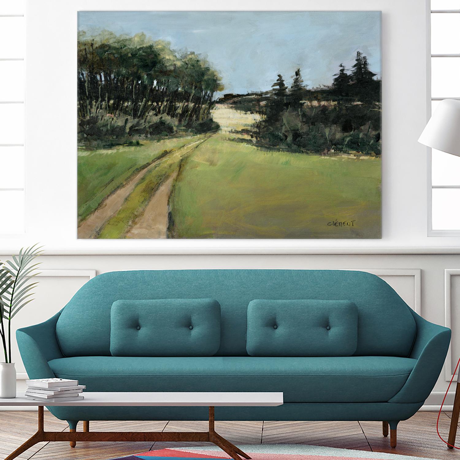 Serene Landscape 10 by Jacques Clement on GIANT ART - green landscape route