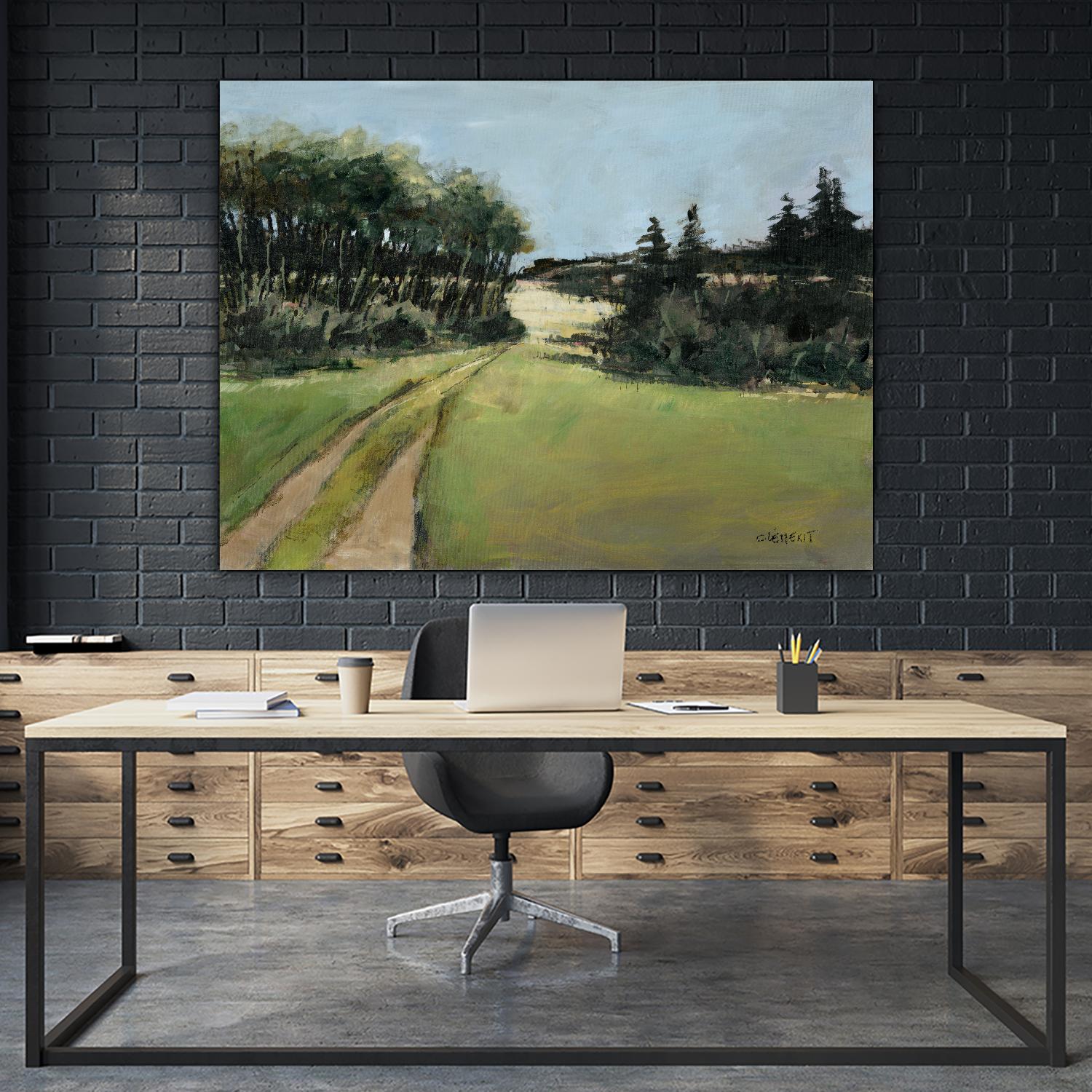 Serene Landscape 10 by Jacques Clement on GIANT ART - green landscape route