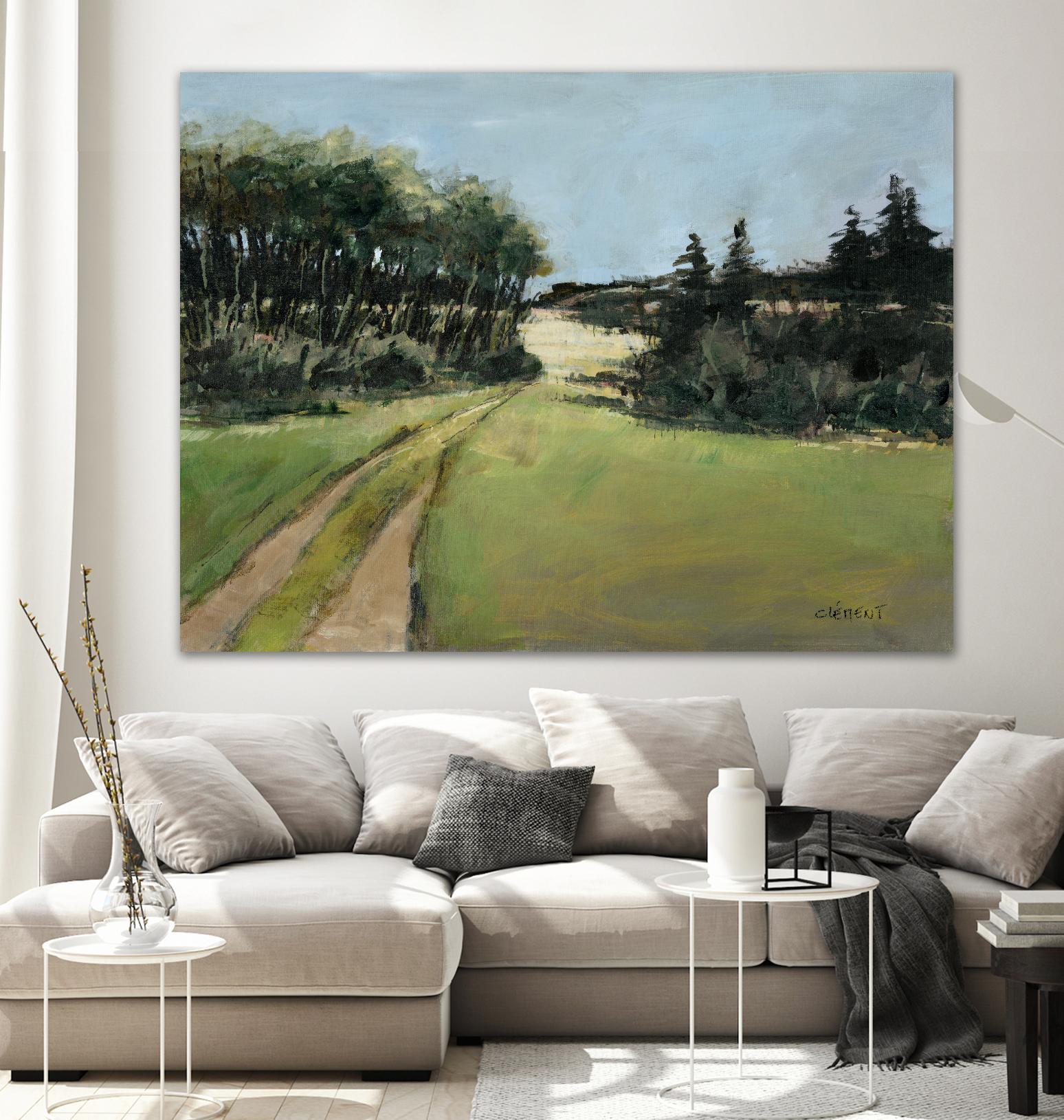 Serene Landscape 10 by Jacques Clement on GIANT ART - green landscape route