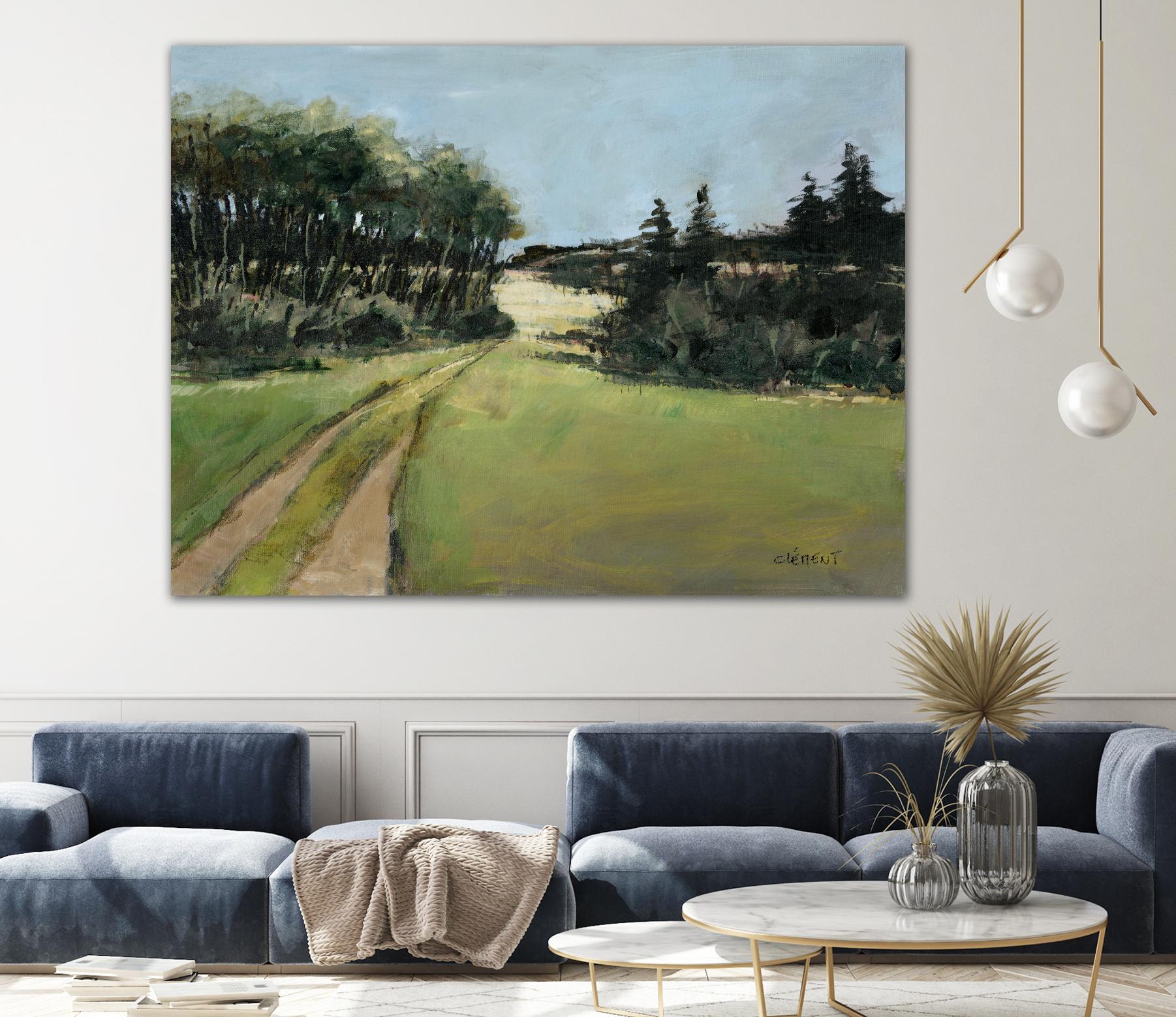 Serene Landscape 10 by Jacques Clement on GIANT ART - green landscape route