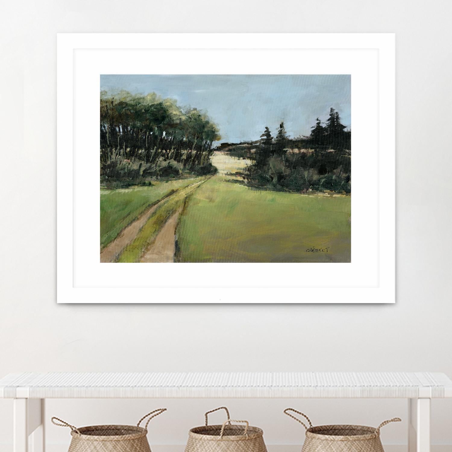 Serene Landscape 10 by Jacques Clement on GIANT ART - green landscape quebec artists