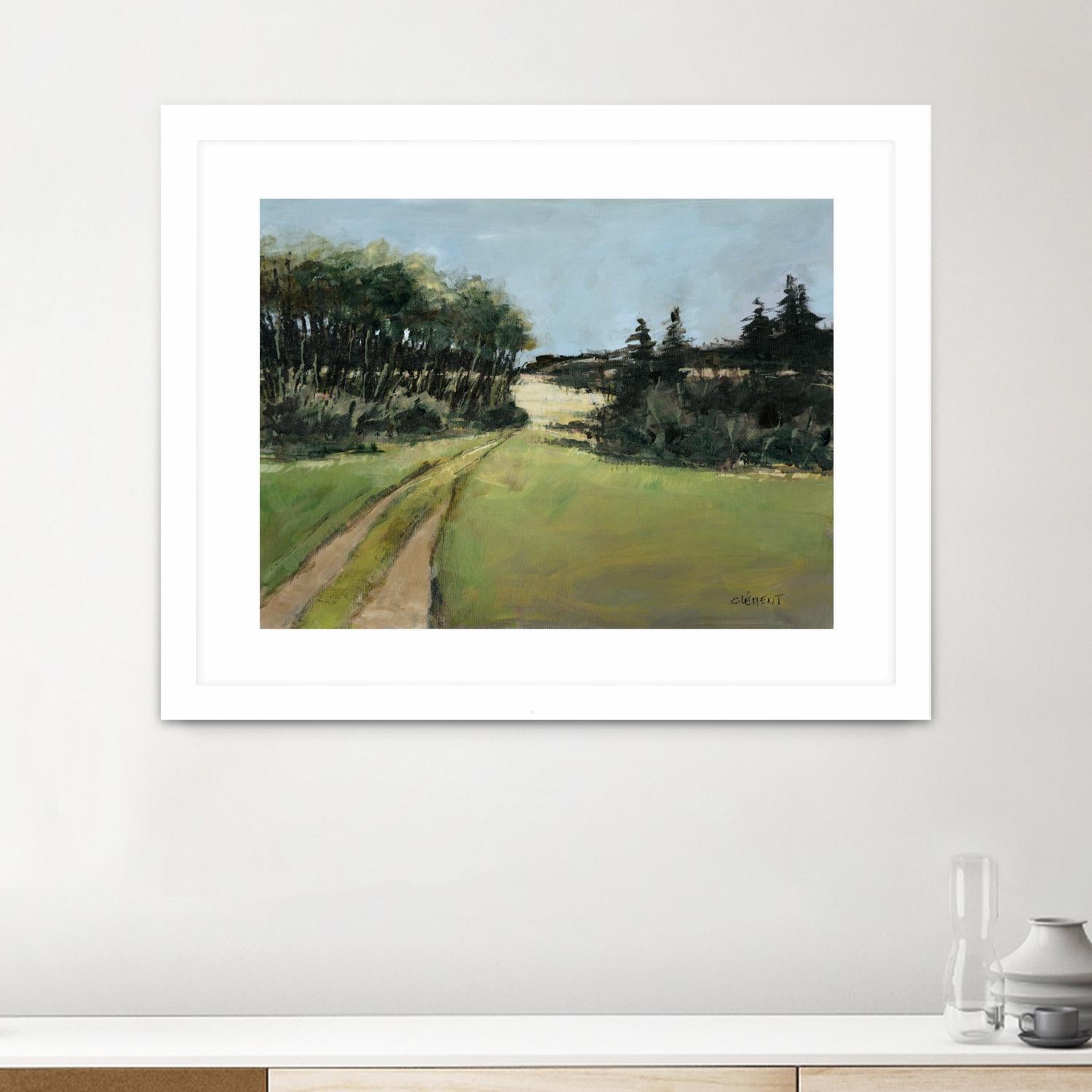 Serene Landscape 10 by Jacques Clement on GIANT ART - green landscape quebec artists