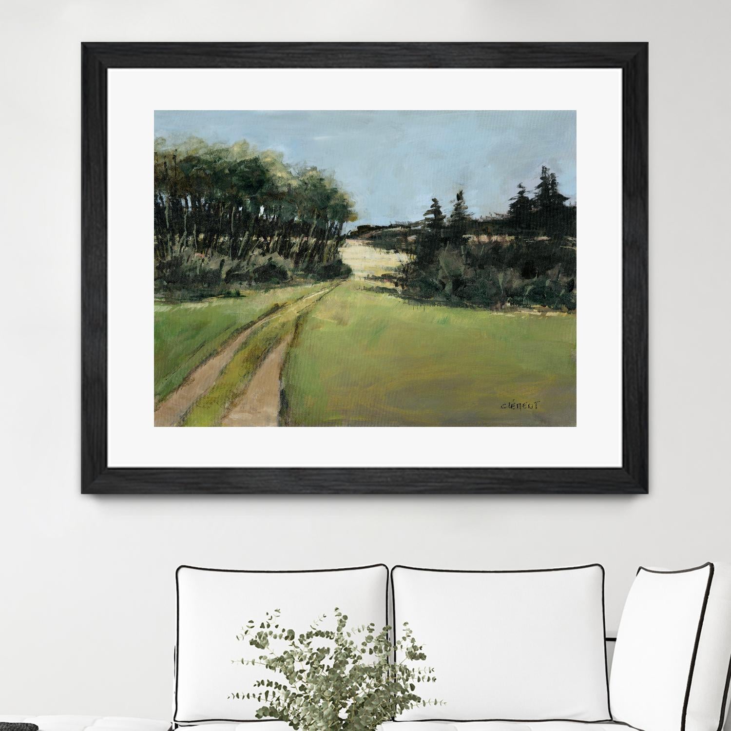 Serene Landscape 10 by Jacques Clement on GIANT ART - green landscape quebec artists