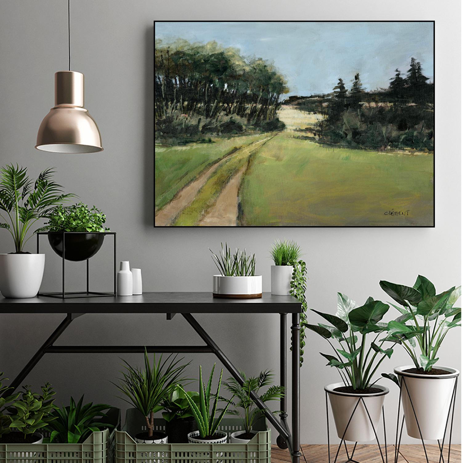 Serene Landscape 10 by Jacques Clement on GIANT ART - green landscape route