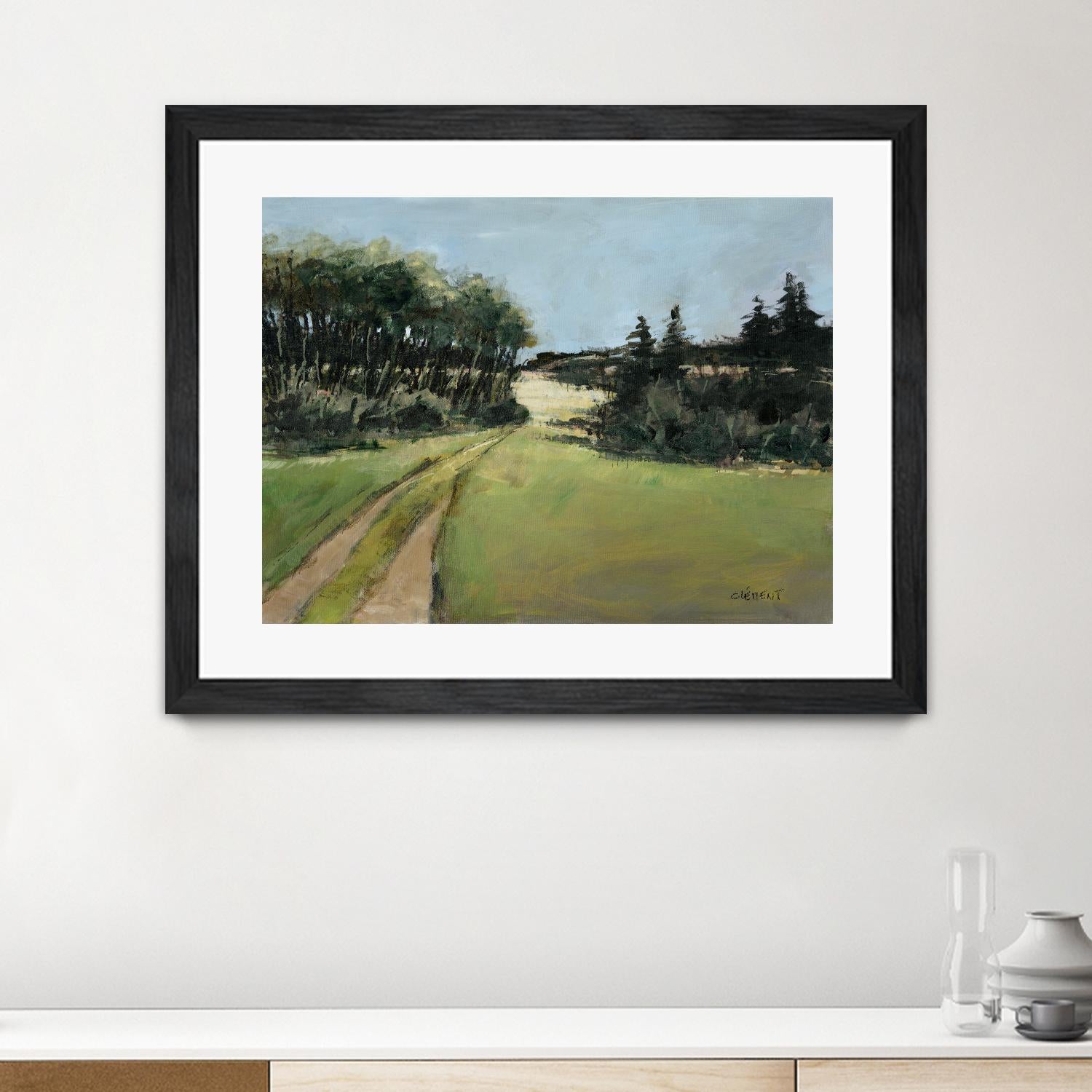 Serene Landscape 10 by Jacques Clement on GIANT ART - green landscape quebec artists