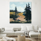 Trees 1 by Jacques Clement on GIANT ART - gold landscape sapins