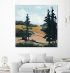 Trees 1 by Jacques Clement on GIANT ART - gold landscape sapins