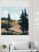 Trees 1 by Jacques Clement on GIANT ART - gold landscape sapins