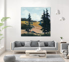 Trees 1 by Jacques Clement on GIANT ART - gold landscape sapins