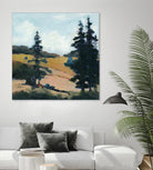 Trees 1 by Jacques Clement on GIANT ART - gold landscape sapins