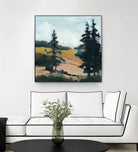 Trees 1 by Jacques Clement on GIANT ART - gold landscape sapins
