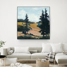 Trees 1 by Jacques Clement on GIANT ART - gold landscape sapins