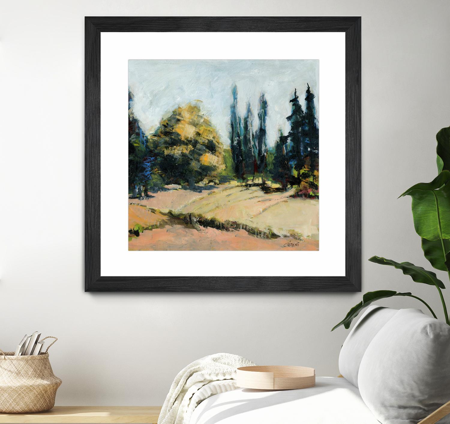 Trees 2 by Jacques Clement on GIANT ART - beige landscape field