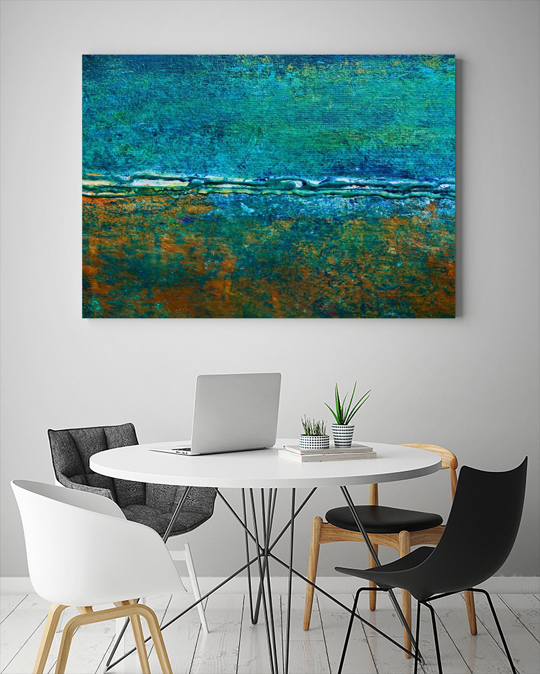 Metal Abstract V by Jean-François Dupuis on GIANT ART - green abstract