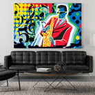 Music Go by Ray Lengelé on GIANT ART - red animé saxo