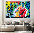 Music Go by Ray Lengelé on GIANT ART - red animé saxo