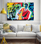 Music Go by Ray Lengelé on GIANT ART - red animé saxo