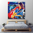 Bloody Blues by Ray Lengelé on GIANT ART - red animé musicien