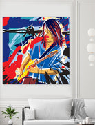 Bloody Blues by Ray Lengelé on GIANT ART - red animé musicien