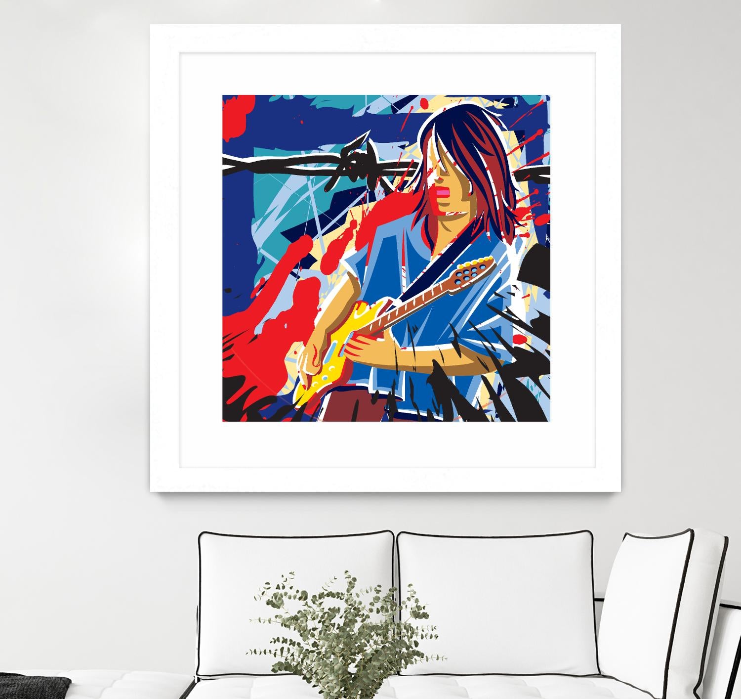 Bloody Blues by Ray Lengelé on GIANT ART - red animé musicien