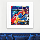 Bloody Blues by Ray Lengelé on GIANT ART - red animé musicien