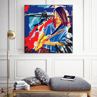 Bloody Blues by Ray Lengelé on GIANT ART - red animé musicien