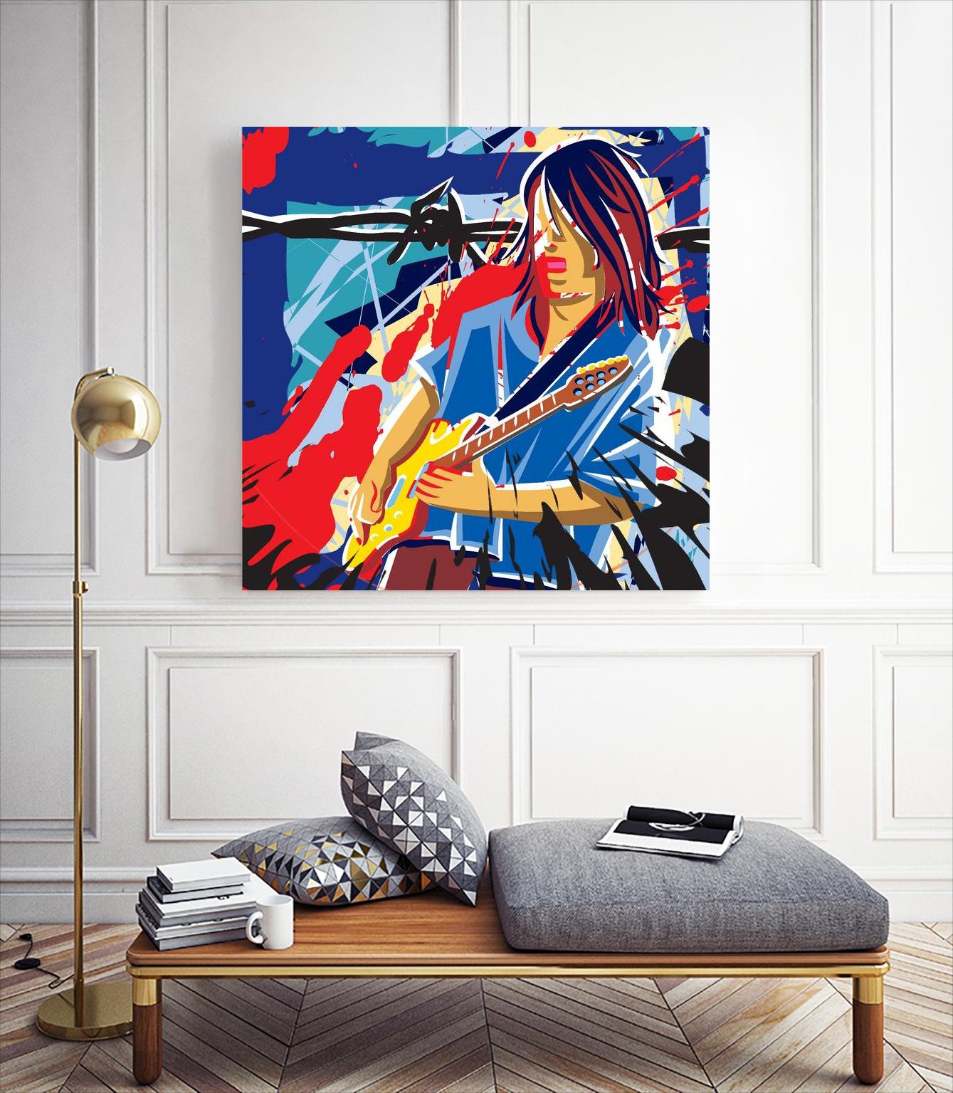 Bloody Blues by Ray Lengelé on GIANT ART - red animé artistes du québec