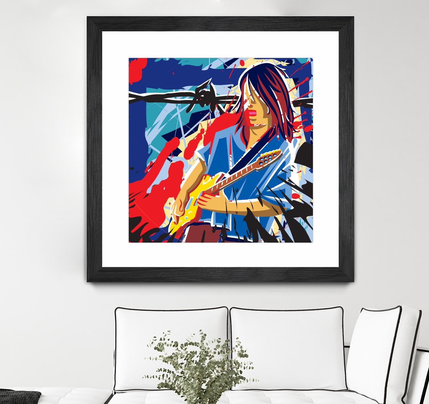 Bloody Blues by Ray Lengelé on GIANT ART - red animé musicien