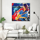 Bloody Blues by Ray Lengelé on GIANT ART - red animé musicien