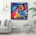 Bloody Blues by Ray Lengelé on GIANT ART - red animé musicien