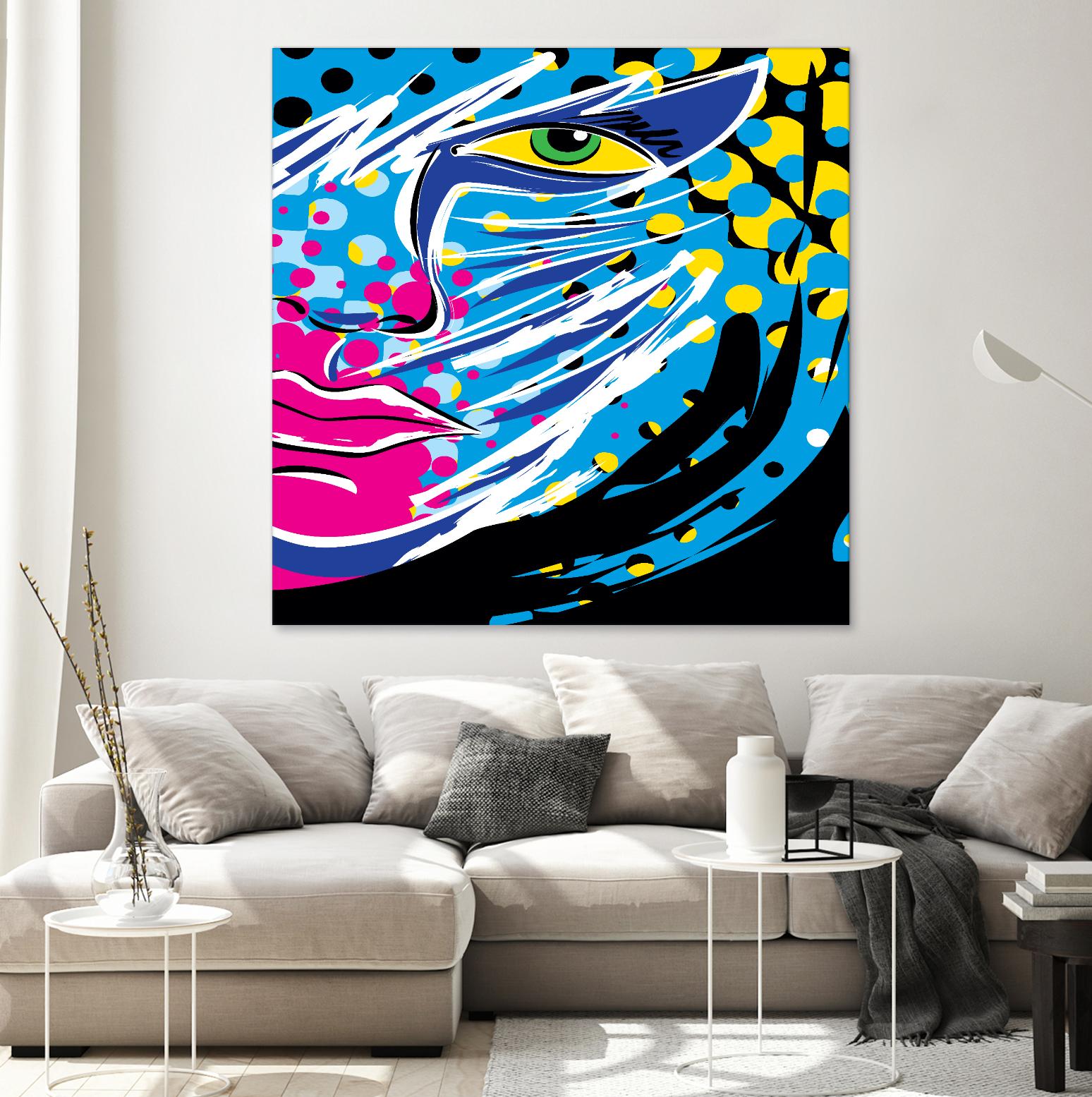 Pandore by Ray Lengelé on GIANT ART - pink animé face