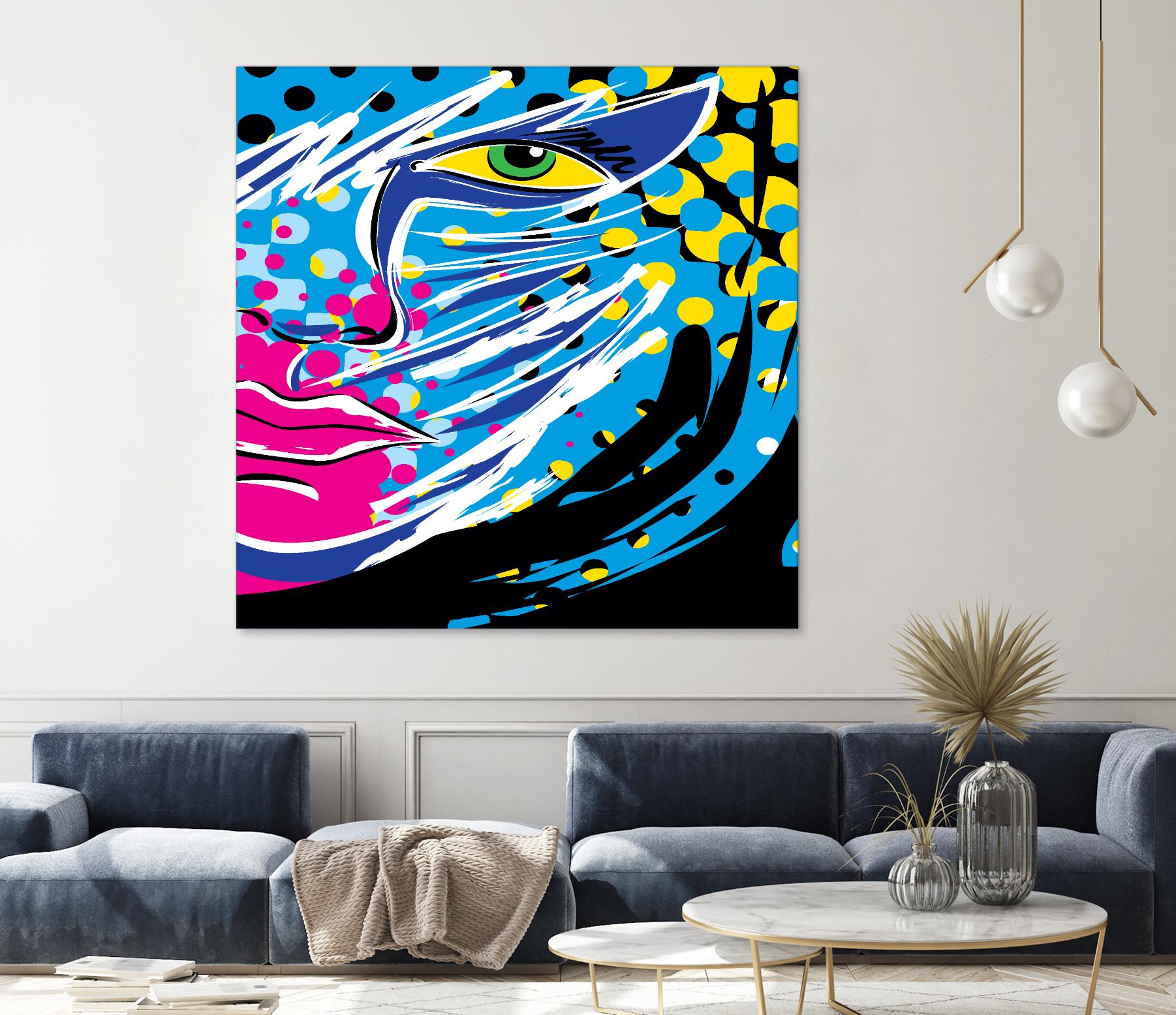 Pandore by Ray Lengelé on GIANT ART - pink animé face