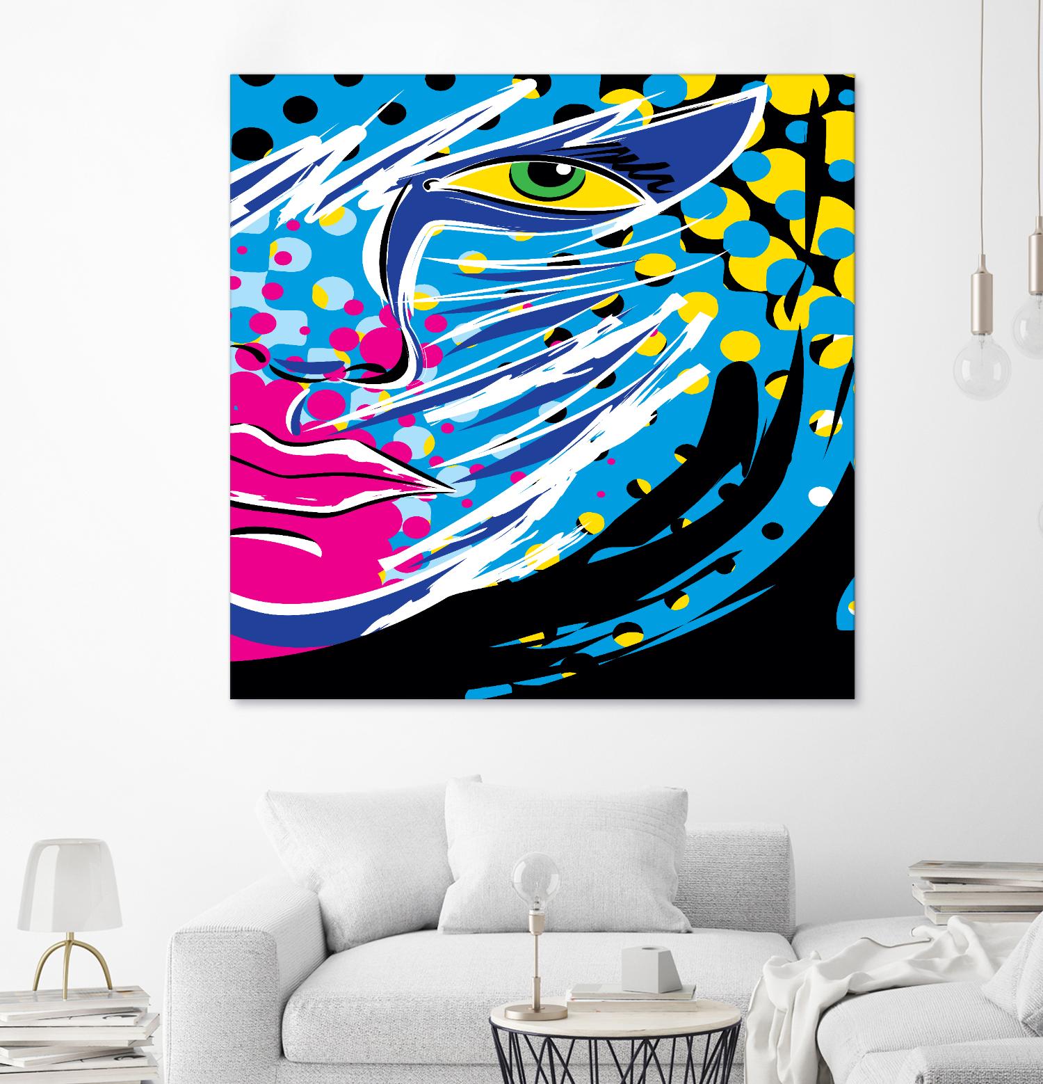 Pandore by Ray Lengelé on GIANT ART - pink animé face