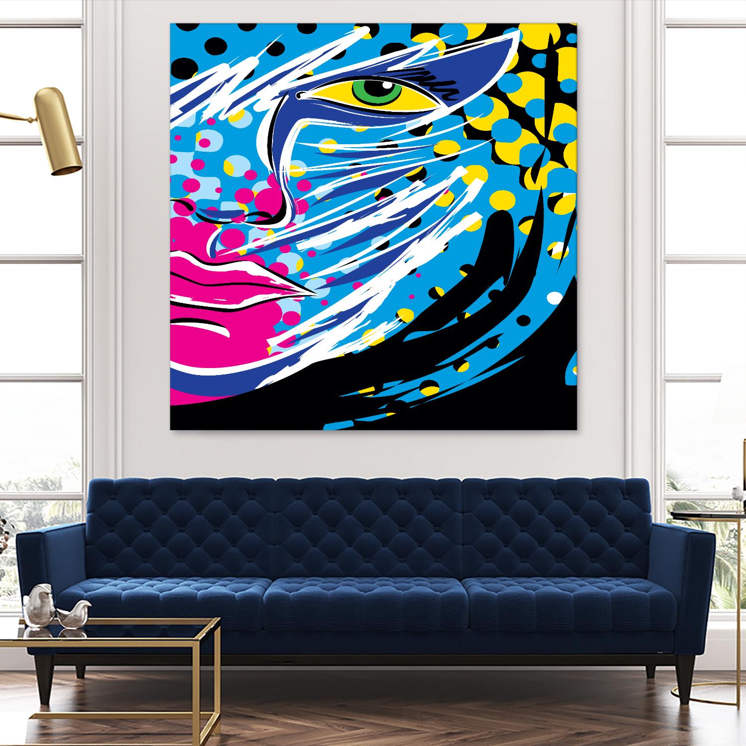 Pandore by Ray Lengelé on GIANT ART - pink animé face