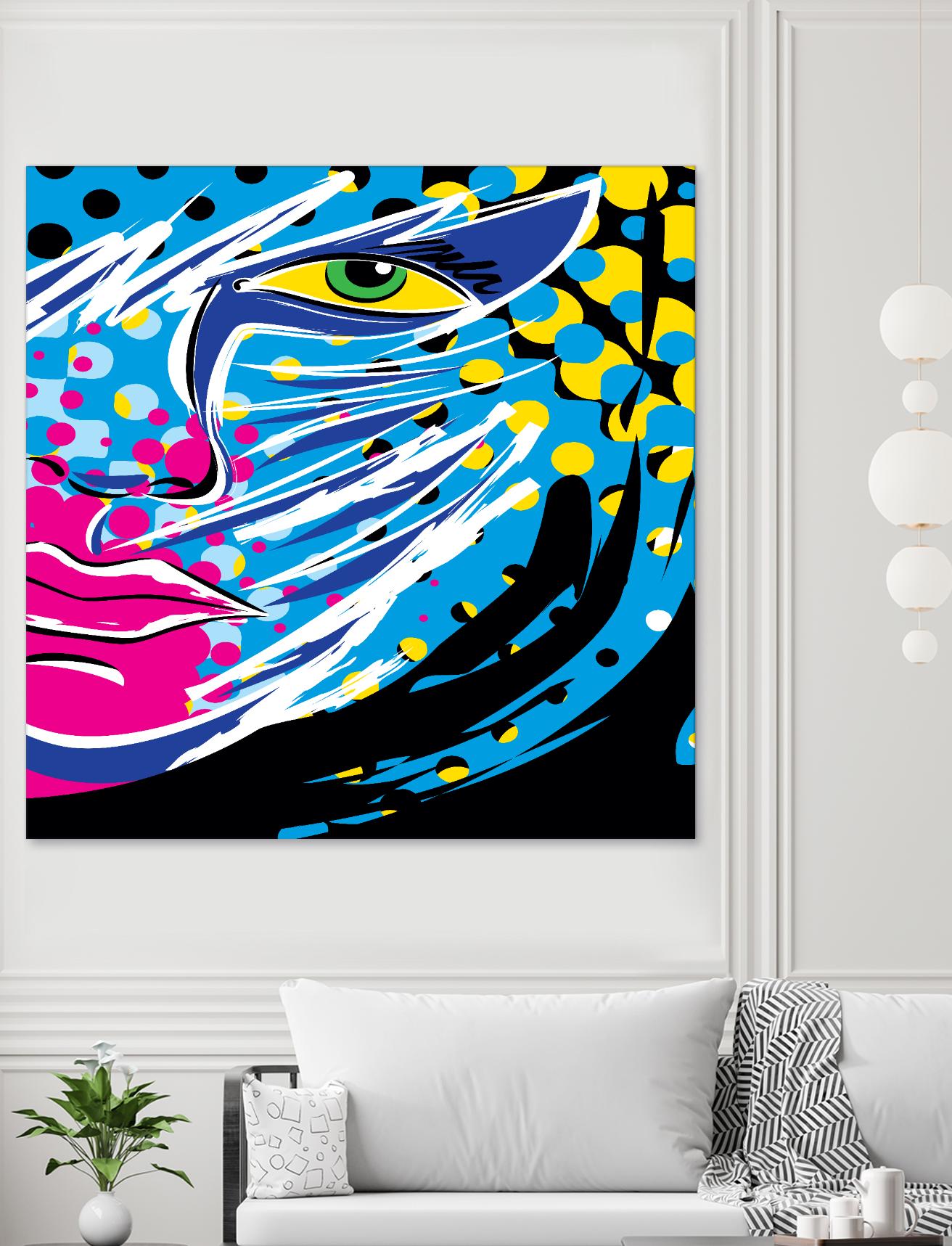 Pandore by Ray Lengelé on GIANT ART - pink animé face