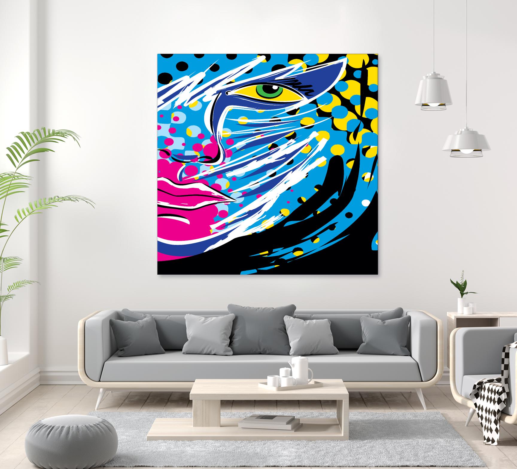 Pandore by Ray Lengelé on GIANT ART - pink animé face