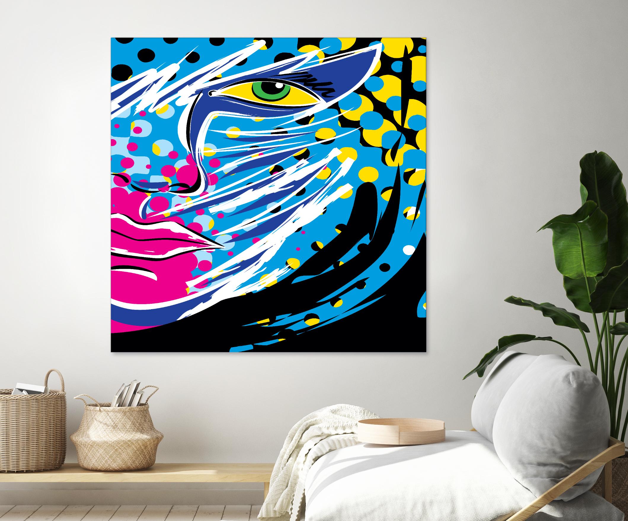 Pandore by Ray Lengelé on GIANT ART - pink animé face