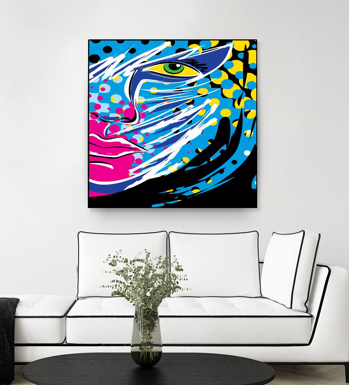 Pandore by Ray Lengelé on GIANT ART - pink animé face