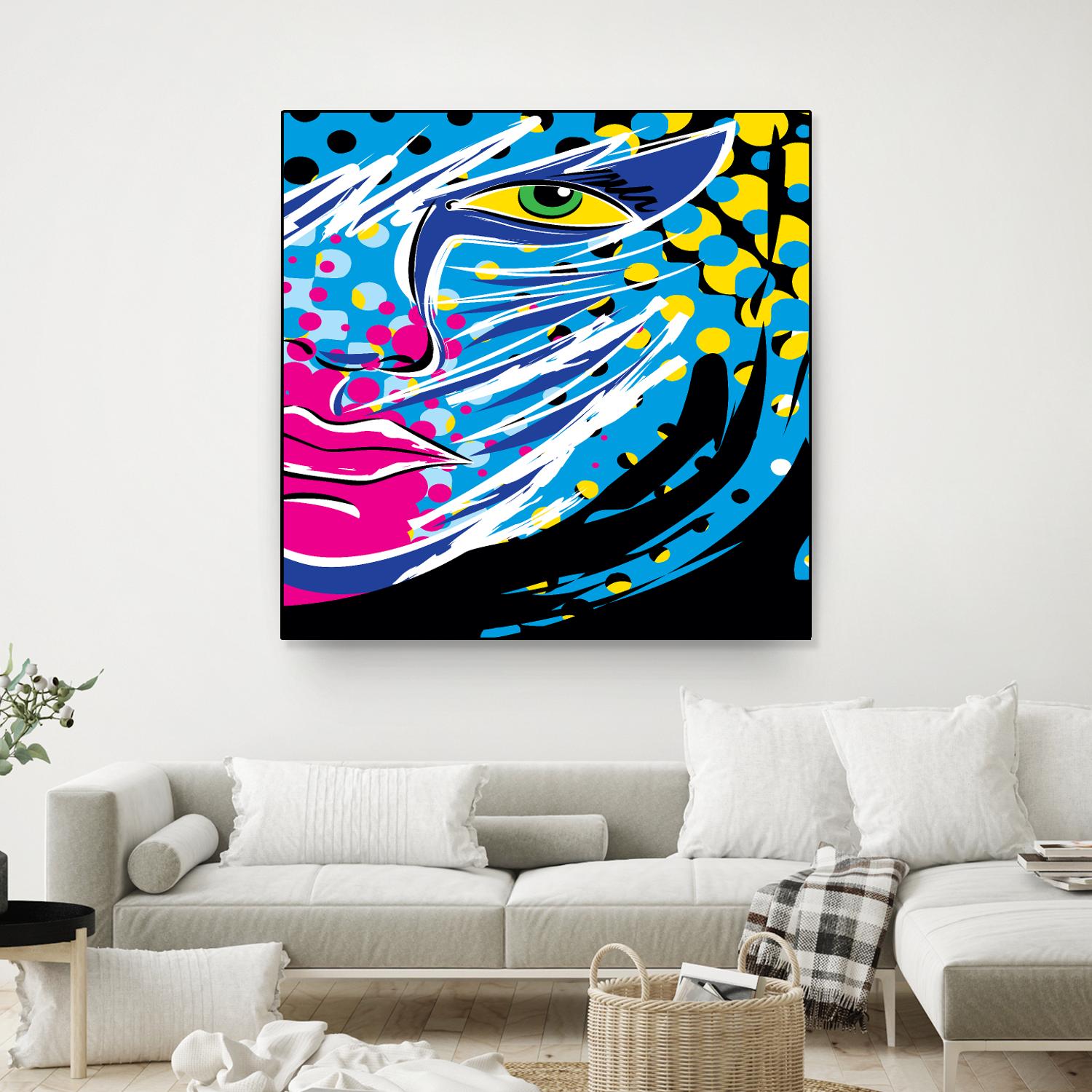 Pandore by Ray Lengelé on GIANT ART - pink animé face