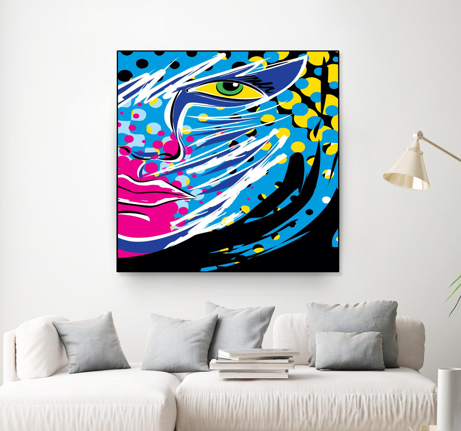 Pandore by Ray Lengelé on GIANT ART - pink animé face