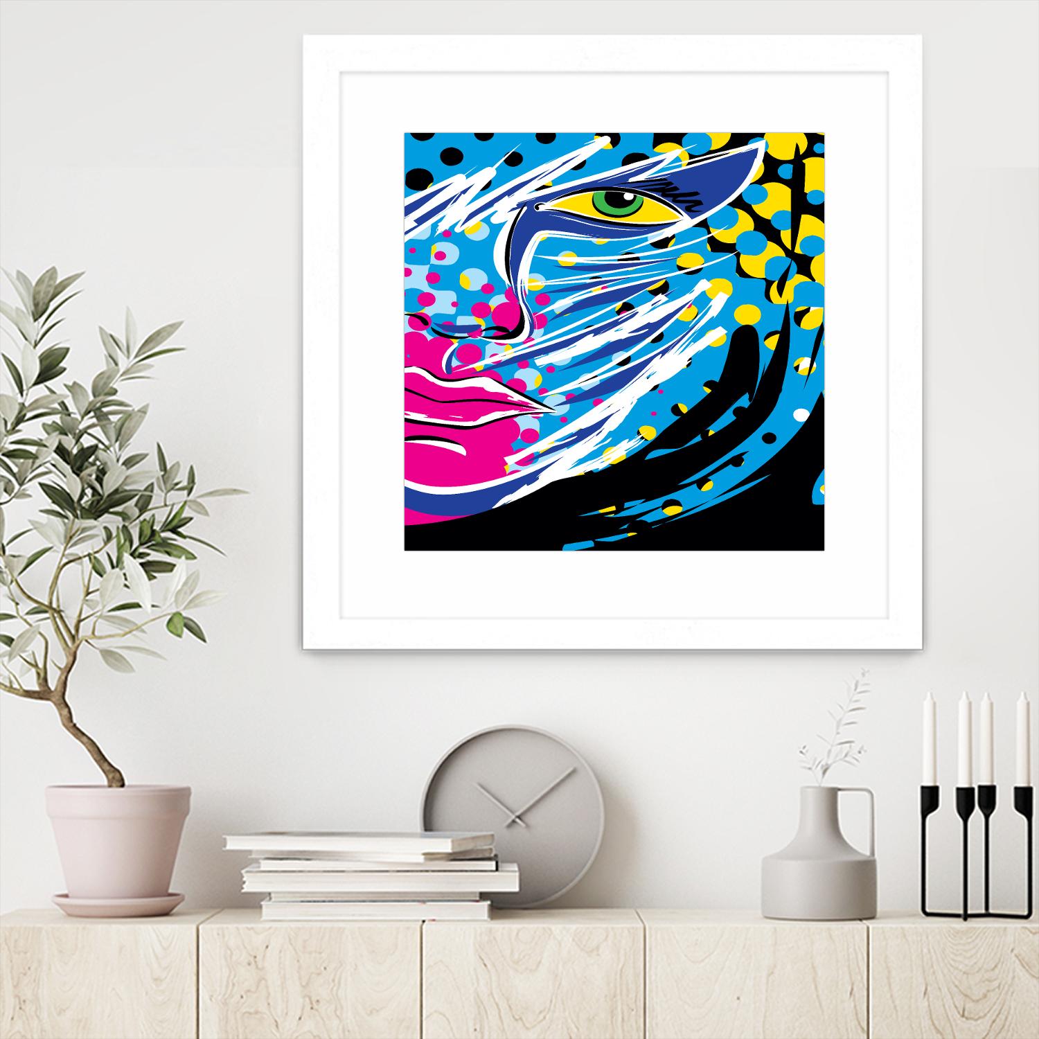 Pandore by Ray Lengelé on GIANT ART - pink animé face